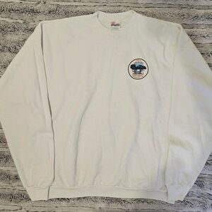 Hanes Men's White and Cream Sweatshirt